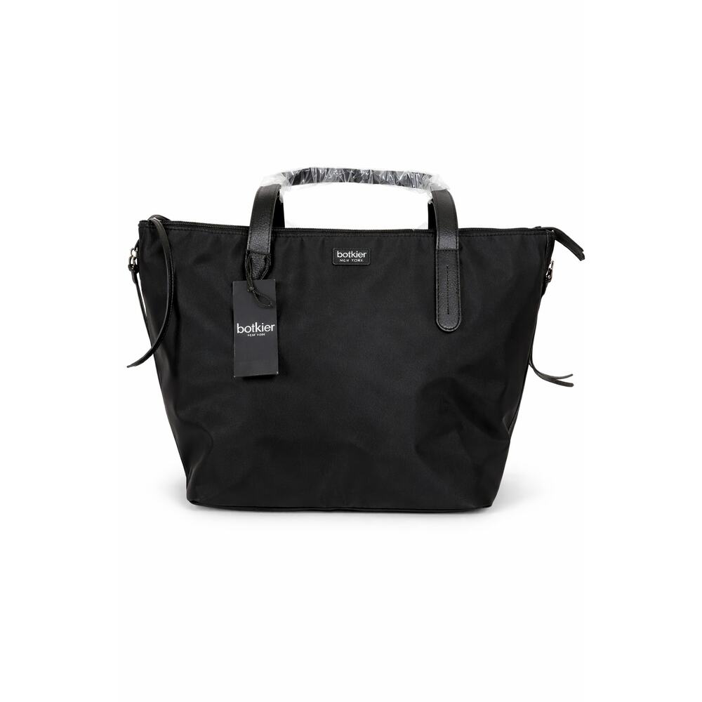 Botkier NY Black Nylon & Leather Large Zip Tote NWT